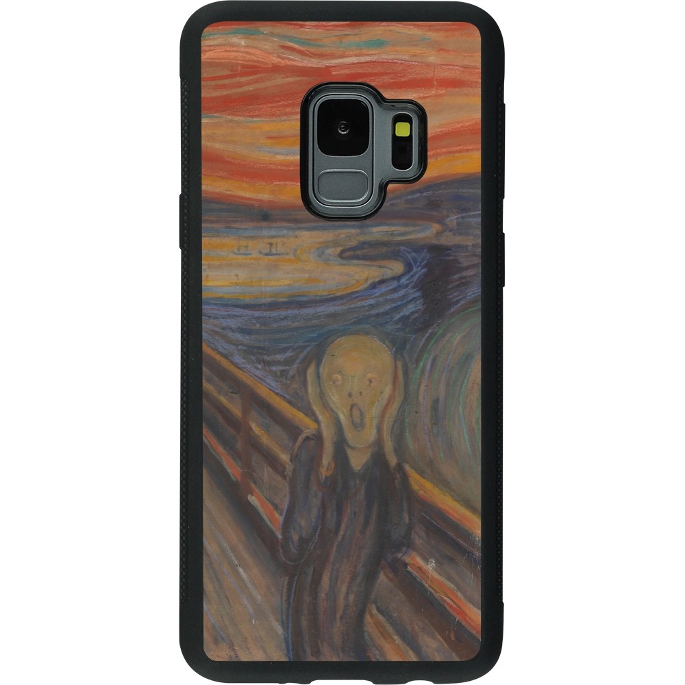 Samsung Galaxy S9 Case Hülle - Silikon schwarz Kunstbild - Der Schrei - Edvard Munch