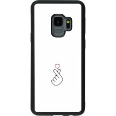 Samsung Galaxy S9 Case Hülle - Silikon schwarz Valentine 2024 heart by Millennials