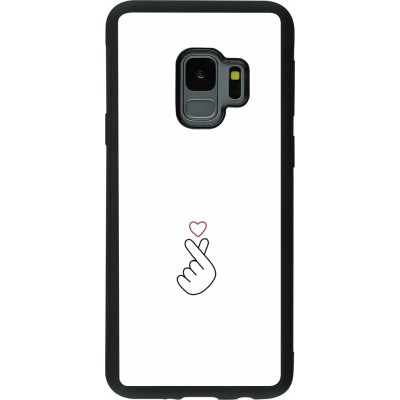 Samsung Galaxy S9 Case Hülle - Silikon schwarz Valentine 2024 heart by Millennials