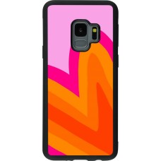 Samsung Galaxy S9 Case Hülle - Silikon schwarz Valentine 2024 heart gradient