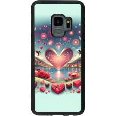Coque Samsung Galaxy S9 - Silicone rigide noir Valentine 2025 Chic