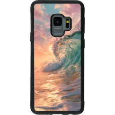Samsung Galaxy S9 Case Hülle - Silikon schwarz Wave Sunset