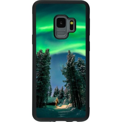 Coque Samsung Galaxy S9 - Silicone rigide noir Winter 22 Northern Lights