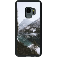 Samsung Galaxy S9 Case Hülle - Silikon schwarz Winter 22 snowy mountain and lake