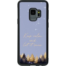 Coque Samsung Galaxy S9 - Silicone rigide noir Winter 25 Winter illustration of trees