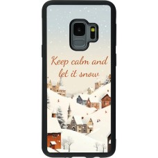 Coque Samsung Galaxy S9 - Silicone rigide noir Winter 25 Winter Keep calm and let it snow