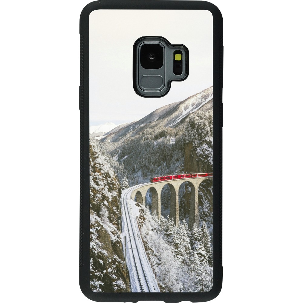 Coque Samsung Galaxy S9 - Silicone rigide noir Winter 25 Winter polar express