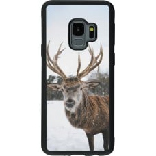 Coque Samsung Galaxy S9 - Silicone rigide noir Winter 25 Winter reindeer