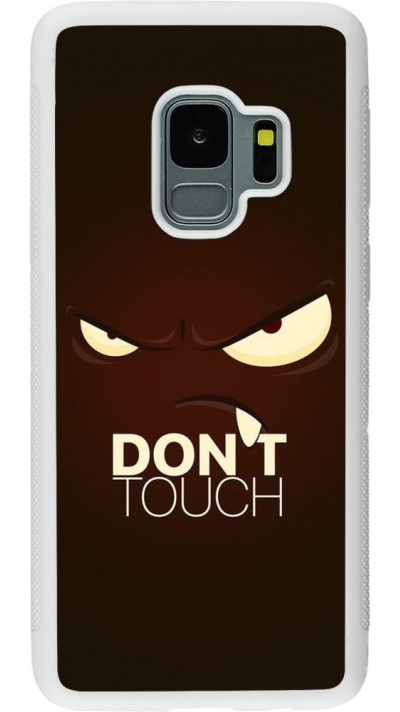Coque Samsung Galaxy S9 - Silicone rigide blanc Angry Dont Touch