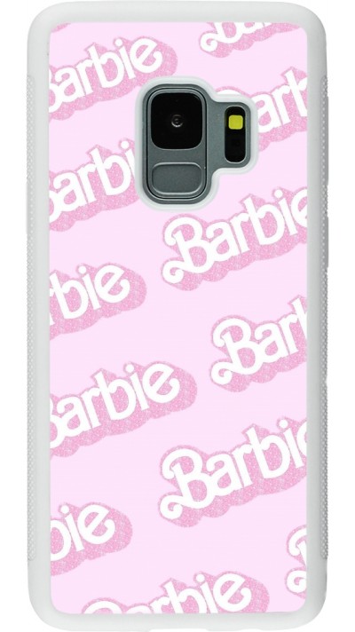 Coque Samsung Galaxy S9 - Silicone rigide blanc Barbie light pink pattern