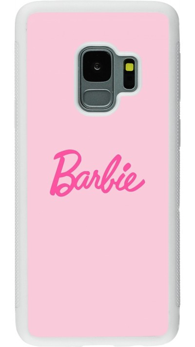 Samsung Galaxy S9 Case Hülle - Silikon weiss Barbie Text