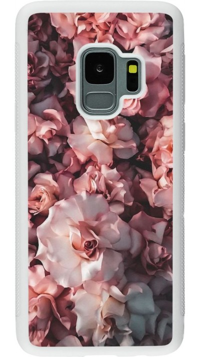 Hülle Samsung Galaxy S9 - Silikon weiss Beautiful Roses