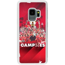 Coque Samsung Galaxy S9 - Silicone rigide blanc Benfica Campeoes 2023