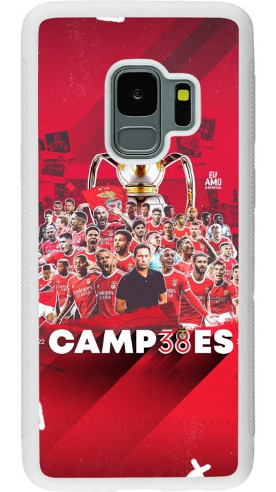 Samsung Galaxy S9 Case Hülle - Silikon weiss Benfica Campeoes 2023