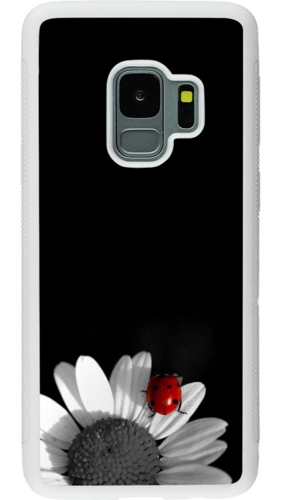 Coque Samsung Galaxy S9 - Silicone rigide blanc Black and white Cox
