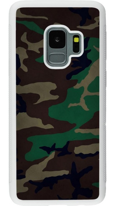 Coque Samsung Galaxy S9 - Silicone rigide blanc Camouflage 3