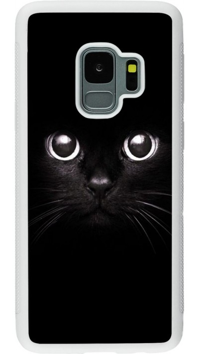 Hülle Samsung Galaxy S9 - Silikon weiss Cat eyes