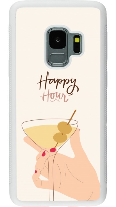 Coque Samsung Galaxy S9 - Silicone rigide blanc Cocktail Happy Hour