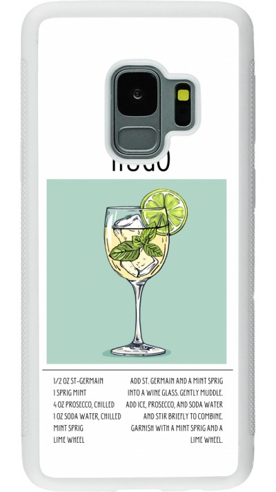 Samsung Galaxy S9 Case Hülle - Silikon weiss Cocktail Rezept Hugo