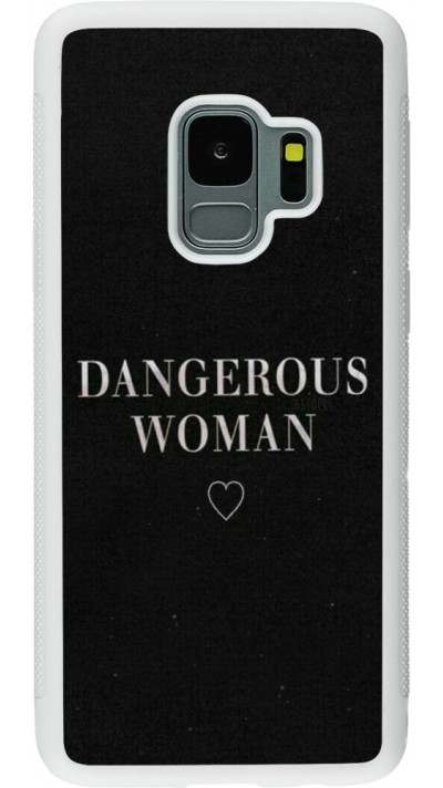 Hülle Samsung Galaxy S9 - Silikon weiss Dangerous woman