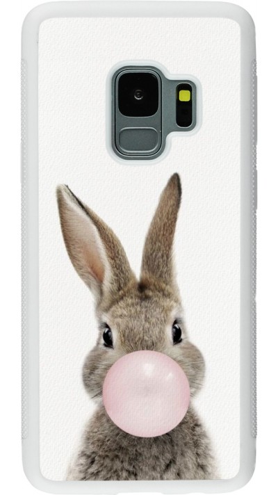 Samsung Galaxy S9 Case Hülle - Silikon weiss Easter 2023 bubble gum bunny