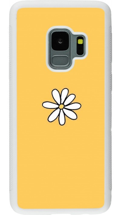 Coque Samsung Galaxy S9 - Silicone rigide blanc Easter 2023 daisy