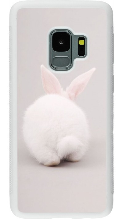 Samsung Galaxy S9 Case Hülle - Silikon weiss Easter 2024 bunny butt