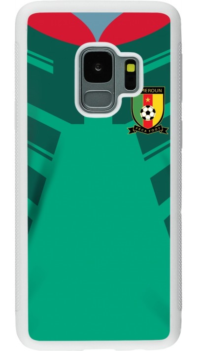Coque Samsung Galaxy S9 - Silicone rigide blanc Maillot de football Cameroun 2022 personnalisable