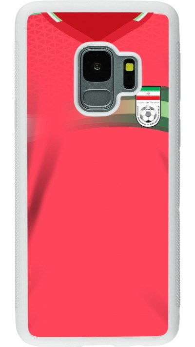 Coque Samsung Galaxy S9 - Silicone rigide blanc Maillot de football Iran 2022 personnalisable