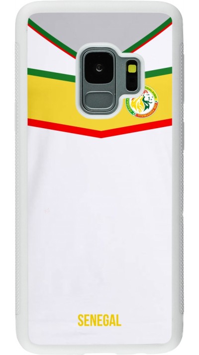 Coque Samsung Galaxy S9 - Silicone rigide blanc Maillot de football Senegal 2022 personnalisable