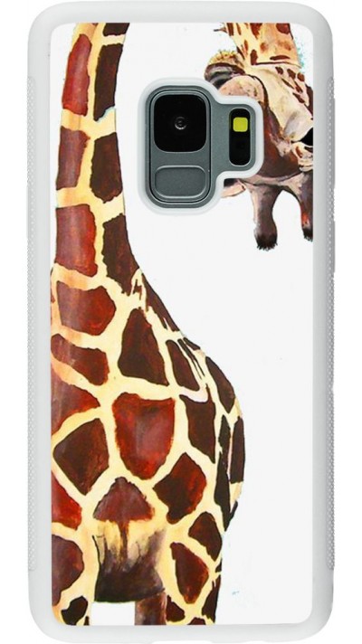 Hülle Samsung Galaxy S9 - Silikon weiss Giraffe Fit