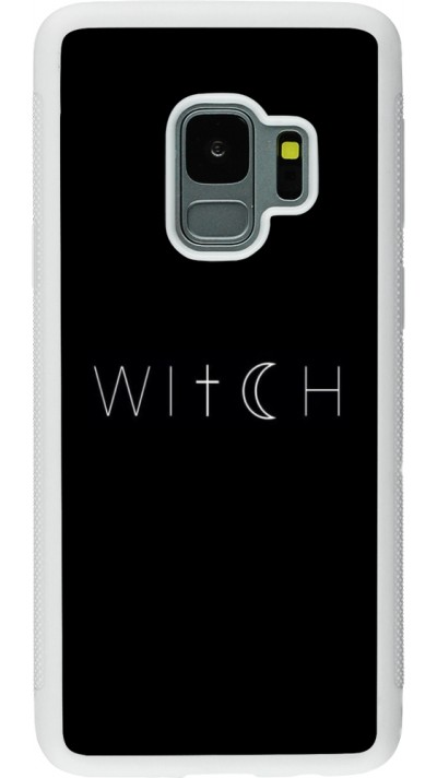 Samsung Galaxy S9 Case Hülle - Silikon weiss Halloween 22 witch word