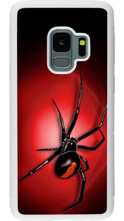 Coque Samsung Galaxy S9 - Silicone rigide blanc Halloween 2023 spider black widow