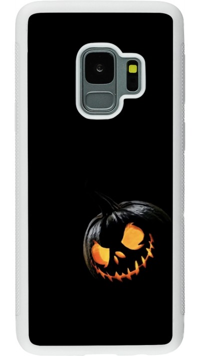 Coque Samsung Galaxy S9 - Silicone rigide blanc Halloween 2023 discreet pumpkin