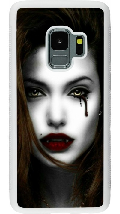 Samsung Galaxy S9 Case Hülle - Silikon weiss Halloween 2023 gothic vampire