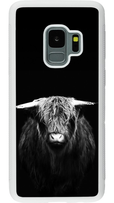 Samsung Galaxy S9 Case Hülle - Silikon weiss Highland calf black