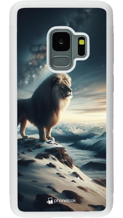 Coque Samsung Galaxy S9 - Silicone rigide blanc Le lion blanc