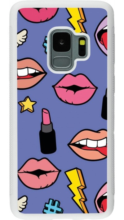 Samsung Galaxy S9 Case Hülle - Silikon weiss Lips and lipgloss