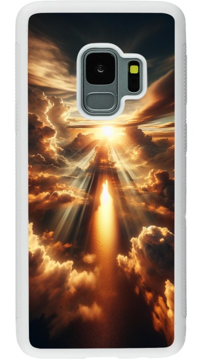 Samsung Galaxy S9 Case Hülle - Silikon weiss Himmelsleuchten Zenit