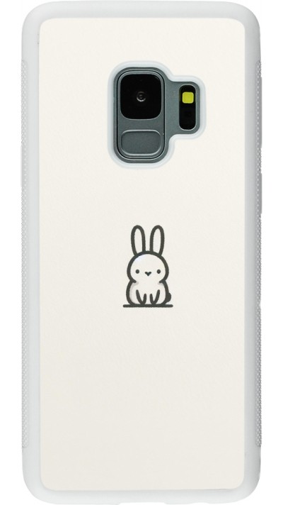 Coque Samsung Galaxy S9 - Silicone rigide blanc Minimal bunny cutie