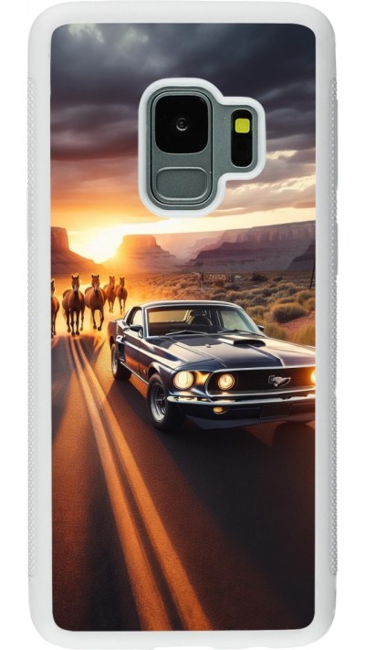 Coque Samsung Galaxy S9 - Silicone rigide blanc Mustang 69 Grand Canyon
