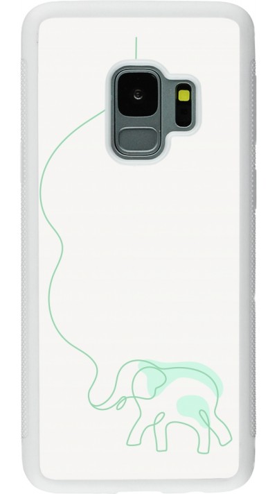 Samsung Galaxy S9 Case Hülle - Silikon weiss Spring 23 baby elephant