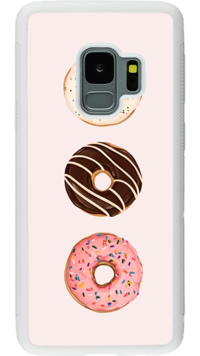 Coque Samsung Galaxy S9 - Silicone rigide blanc Spring 23 donuts
