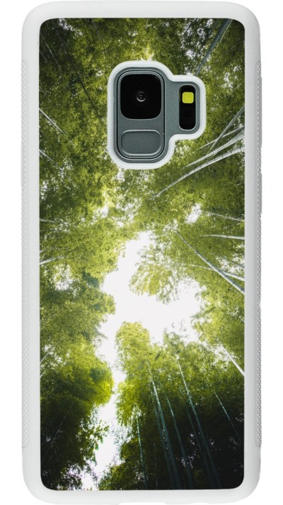Coque Samsung Galaxy S9 - Silicone rigide blanc Spring 23 forest blue sky