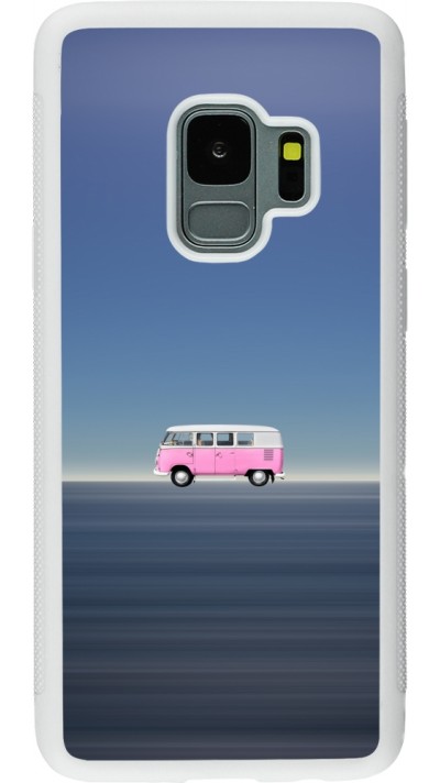 Coque Samsung Galaxy S9 - Silicone rigide blanc Spring 23 pink bus