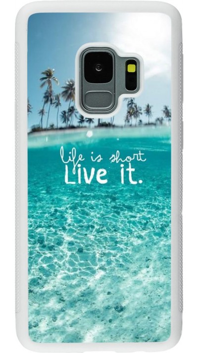 Coque Samsung Galaxy S9 - Silicone rigide blanc Summer 18 24