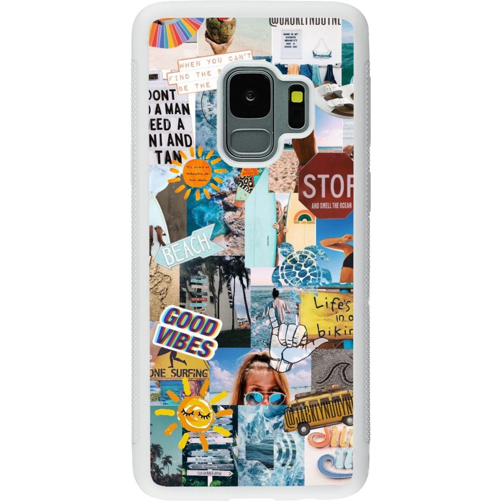 Coque Samsung Galaxy S9 - Silicone rigide blanc Summer 2021 15