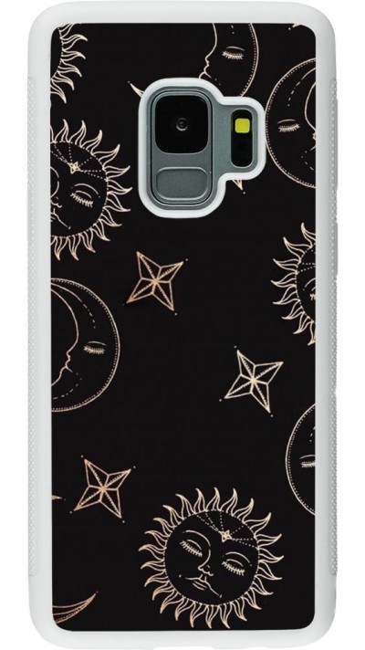 Coque Samsung Galaxy S9 - Silicone rigide blanc Suns and Moons