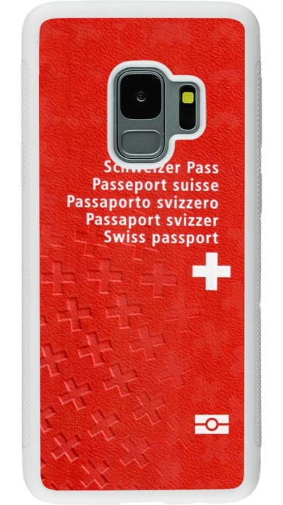 Coque Samsung Galaxy S9 - Silicone rigide blanc Swiss Passport