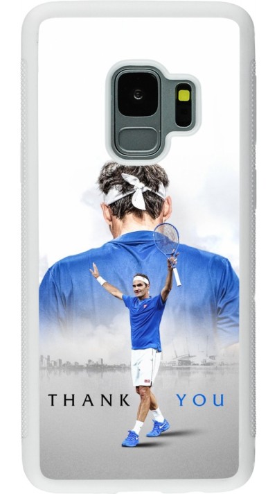 Coque Samsung Galaxy S9 - Silicone rigide blanc Thank you Roger